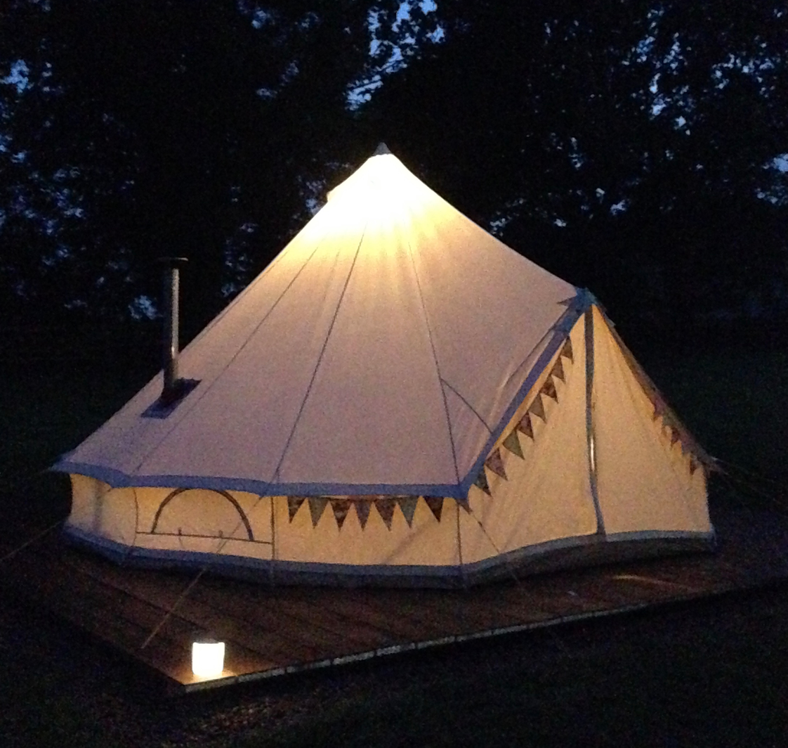 Keepers Meadow Bell tent night glamping
